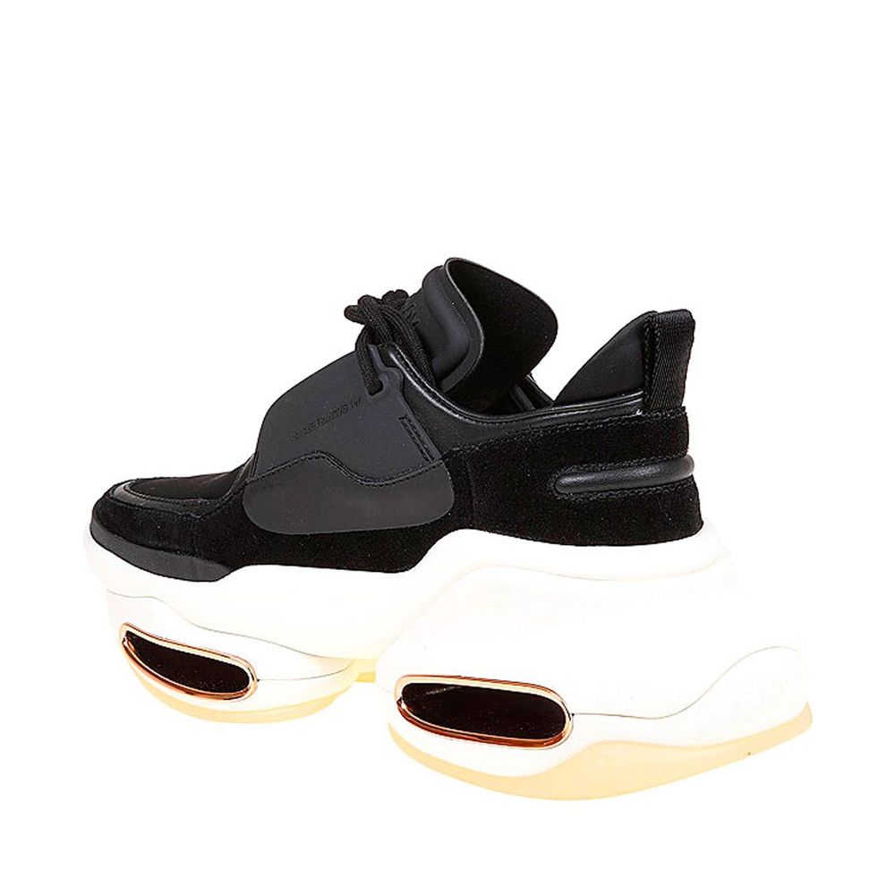 Leather And Fabric Sneakers