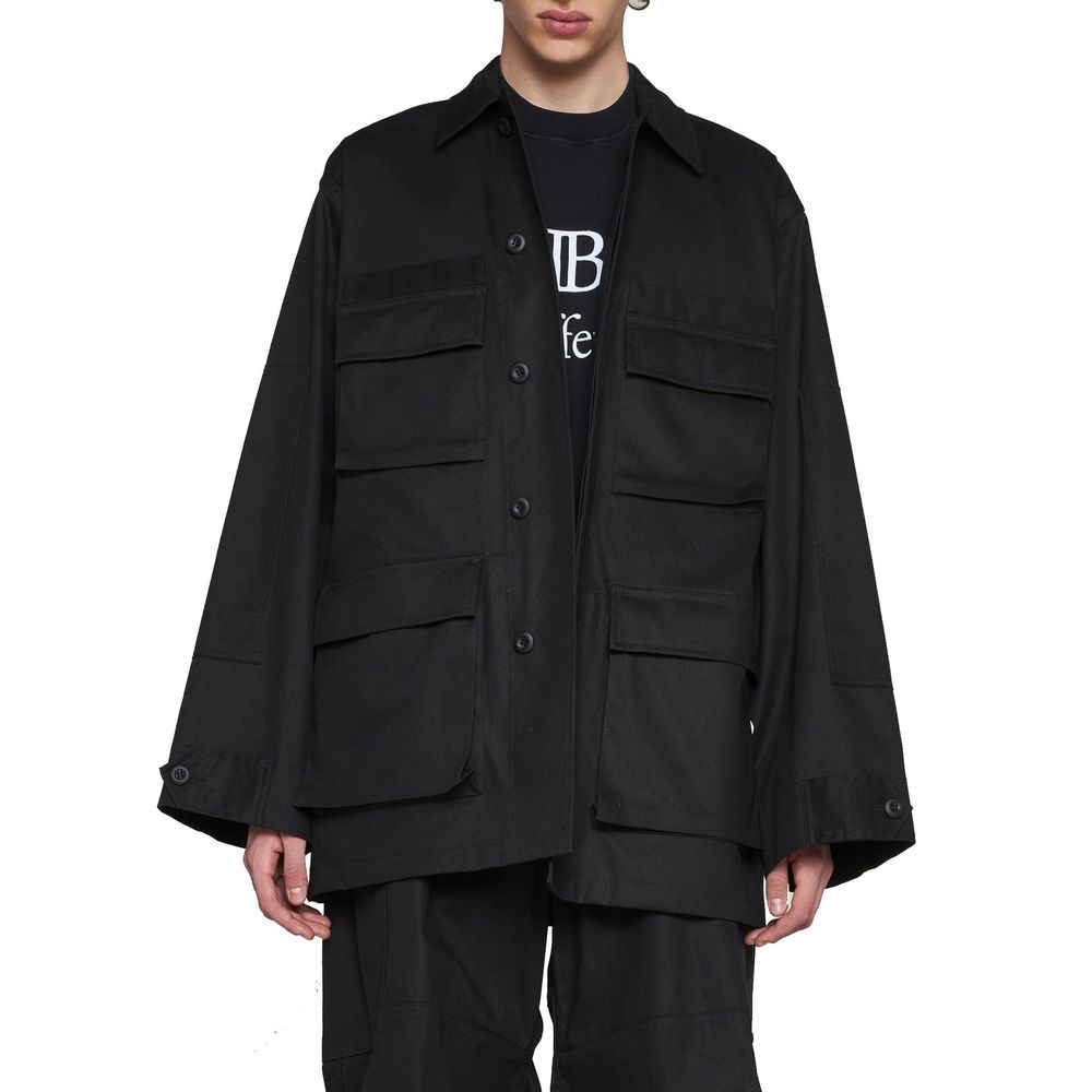 Multi-Pocket Cargo Shirt Jacket