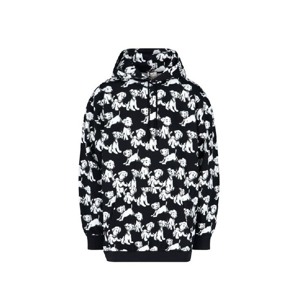 Hooded Printed Dogs Sweatshirt