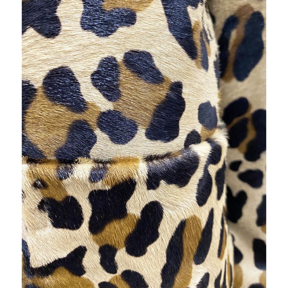Leopard Calf Hair Cropped Jacket
