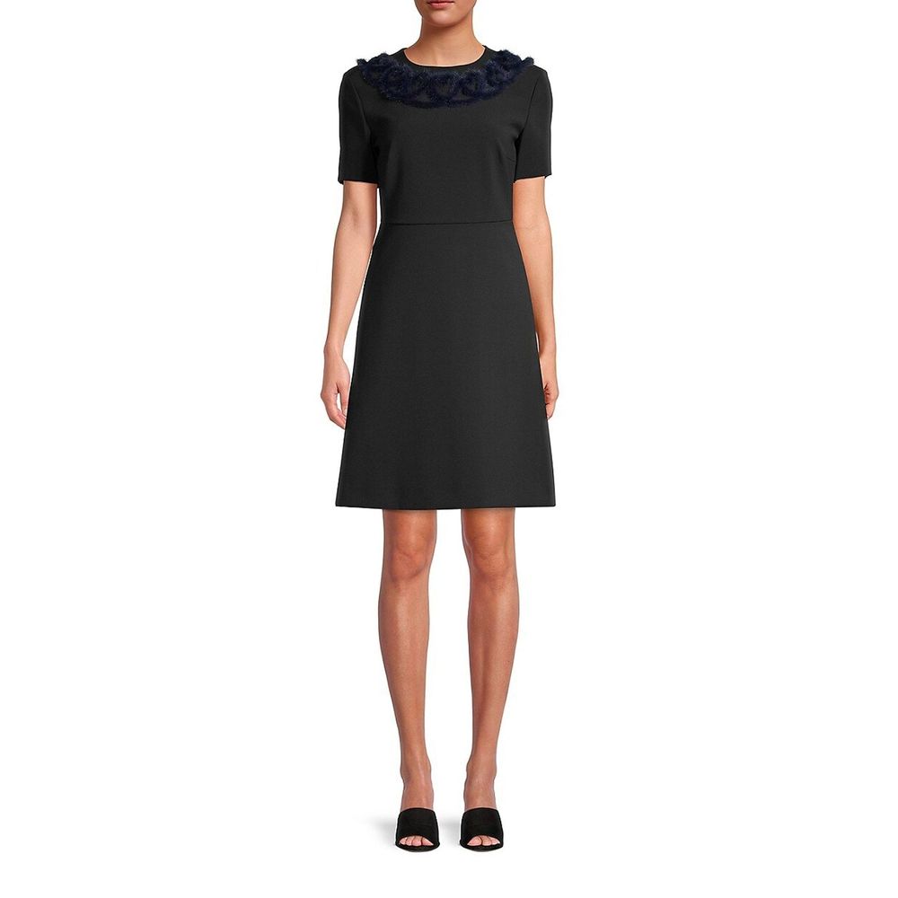 Knitted Mink Collar Dress