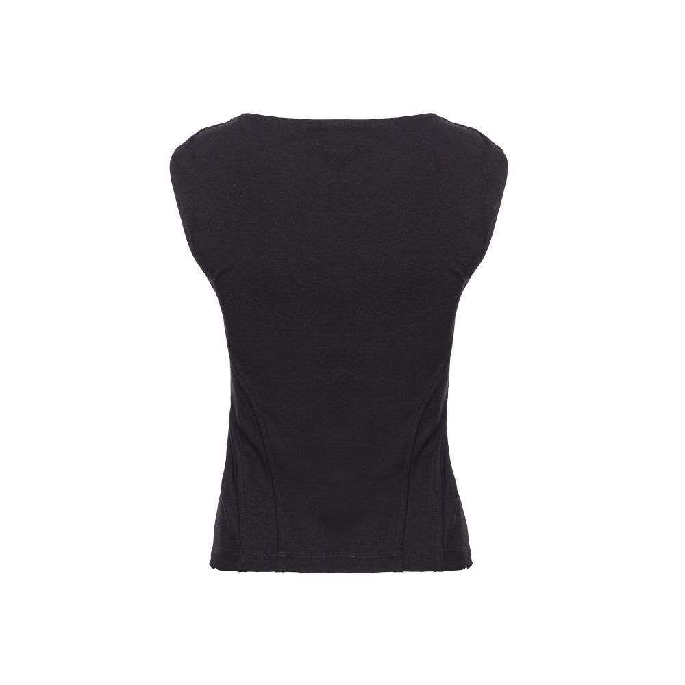 Black Viscose Tops & T-Shirt