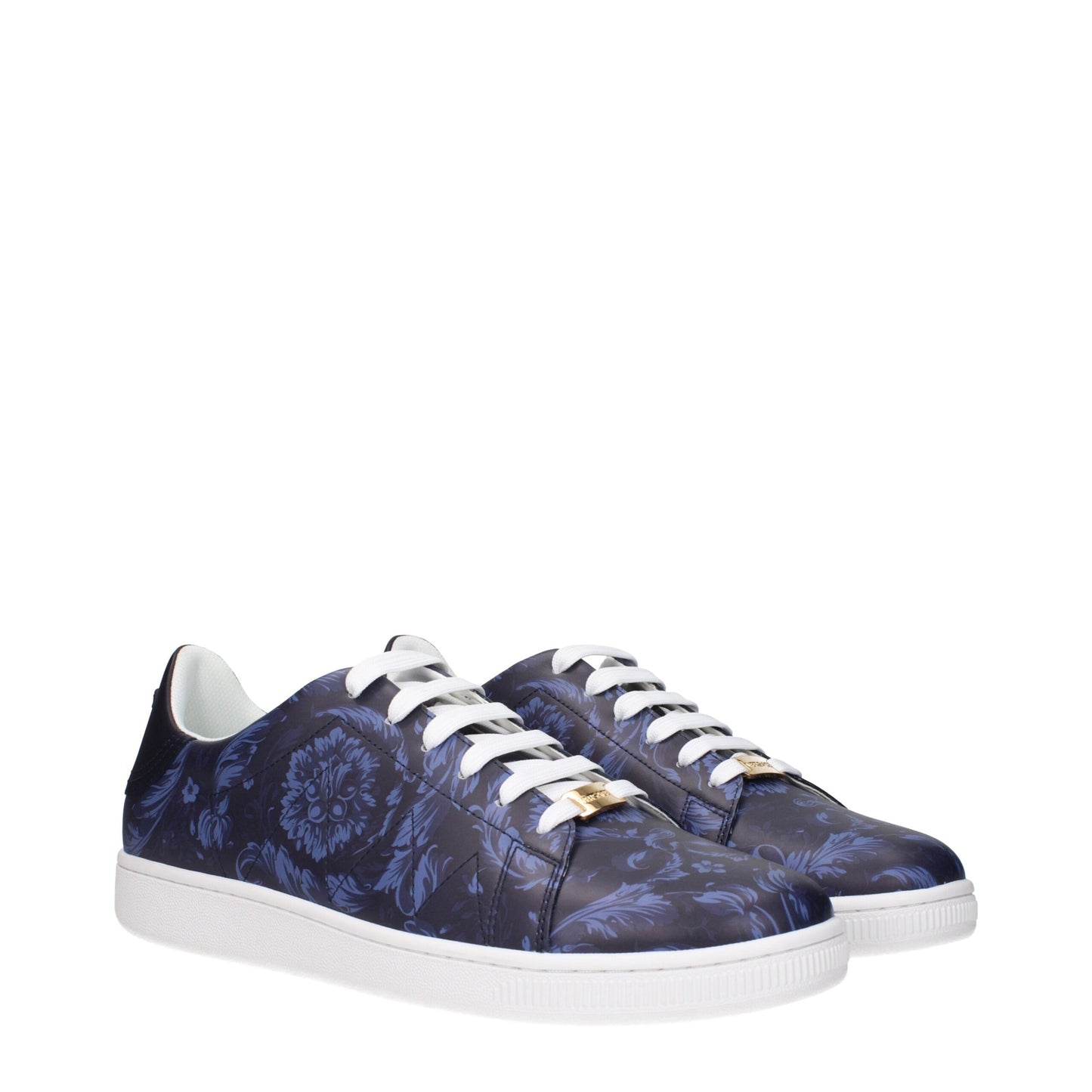 Blue Leather Low Tops
