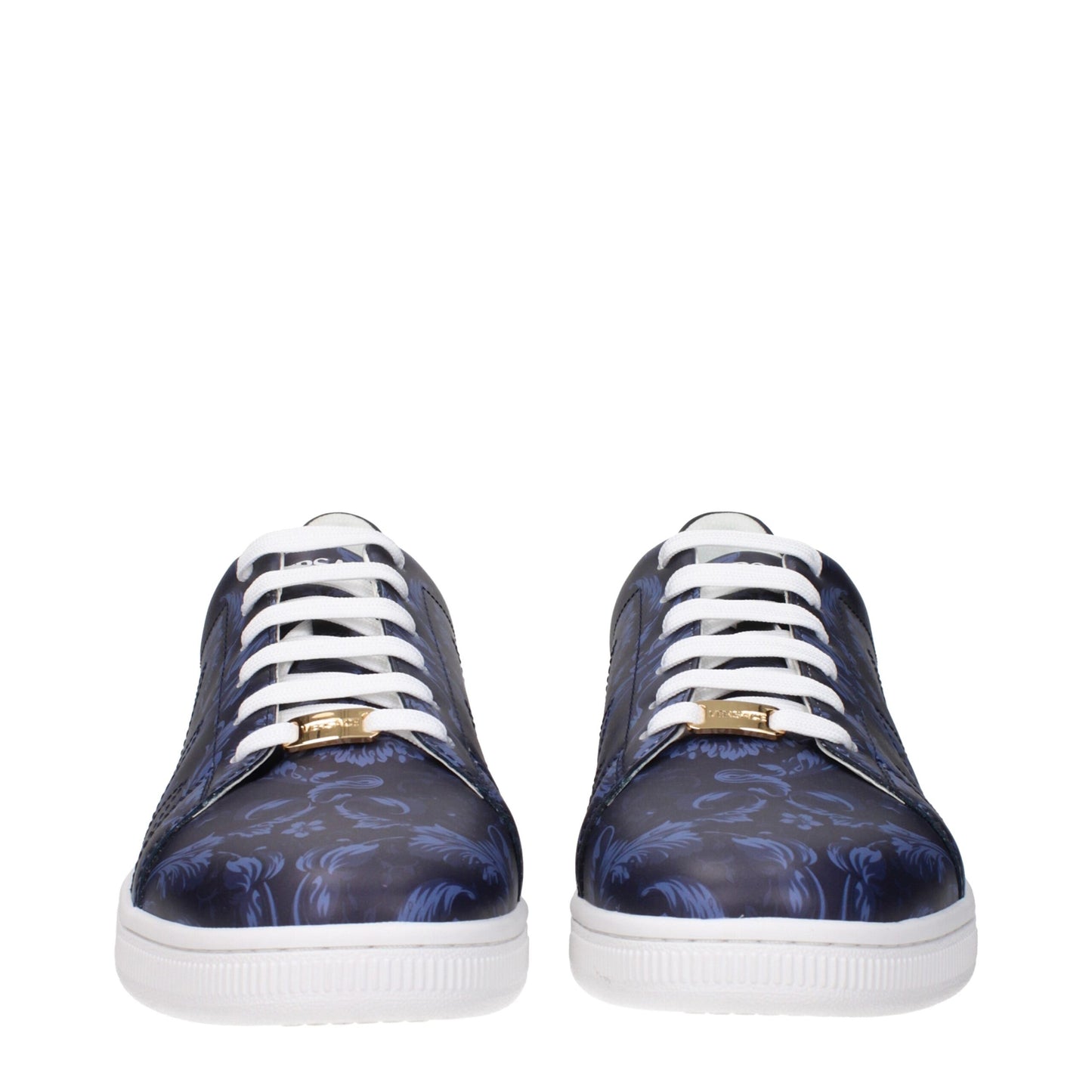 Blue Leather Low Tops