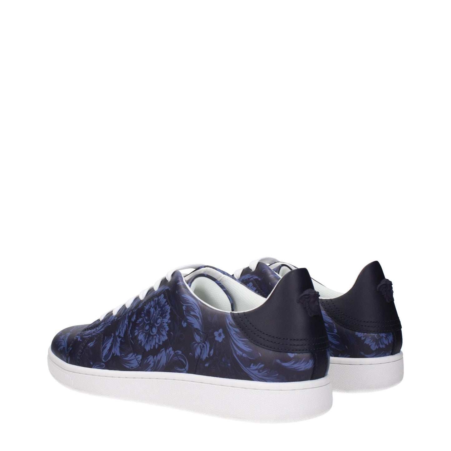 Blue Leather Low Tops