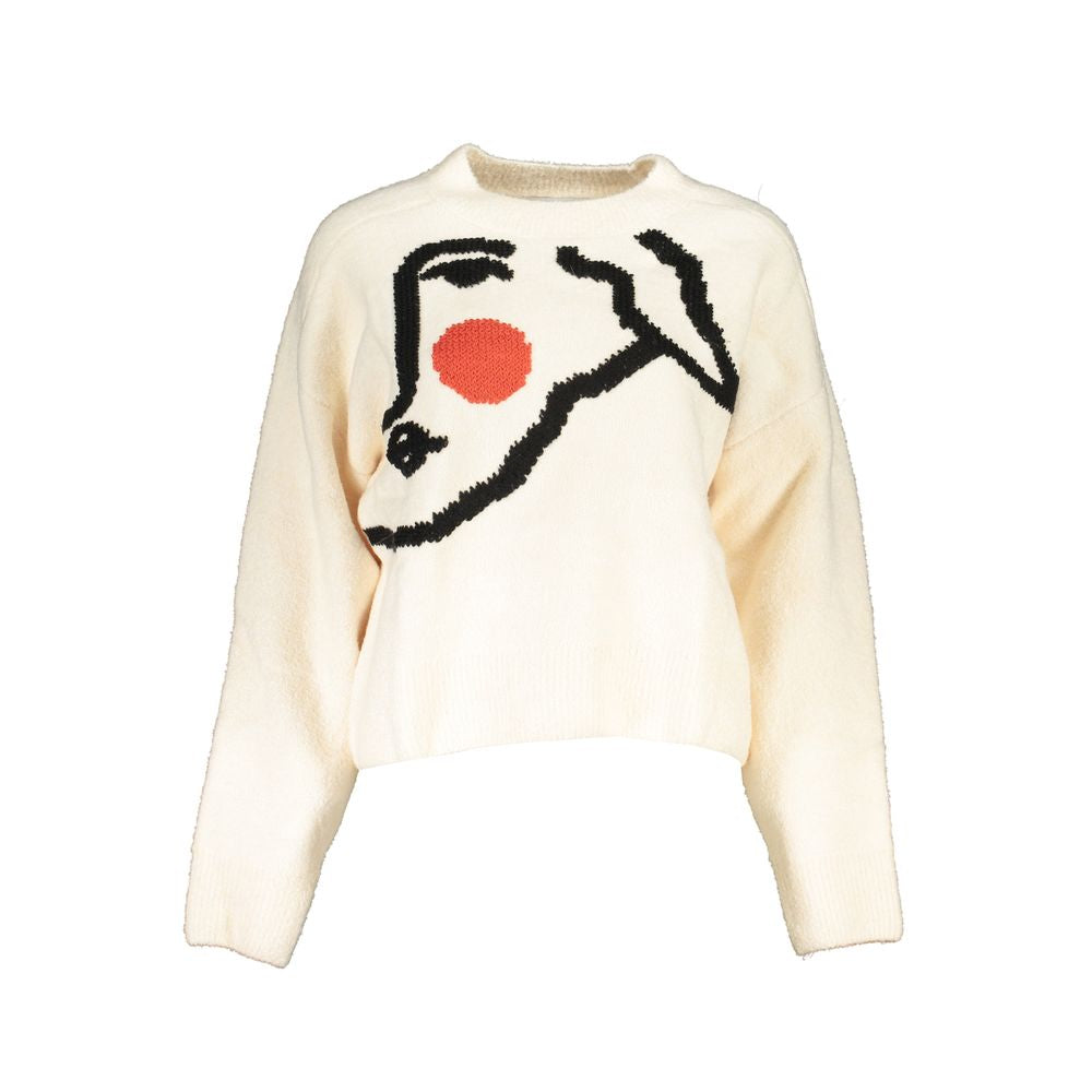 White Fabric Sweater