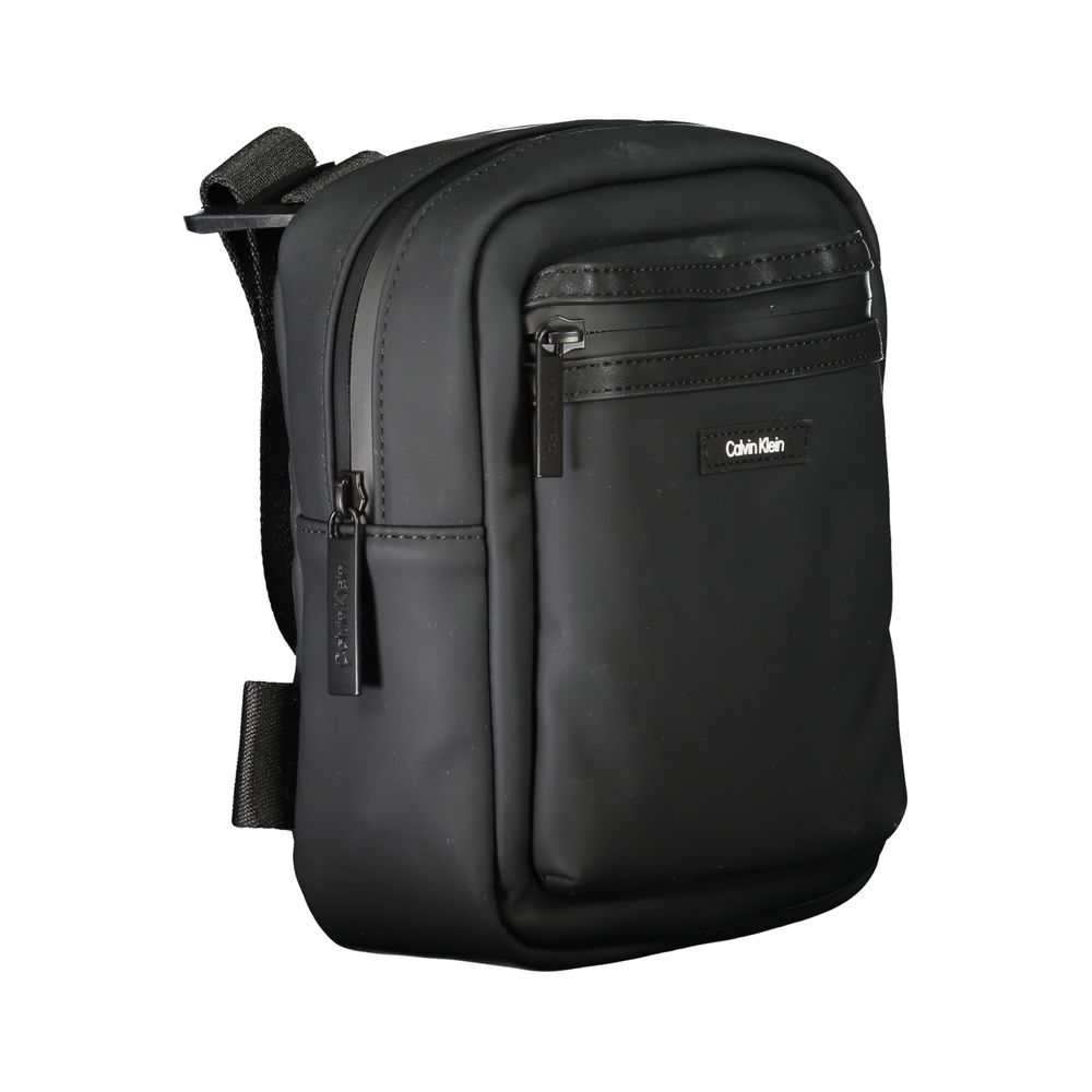Bolso bandolera de poliéster negro