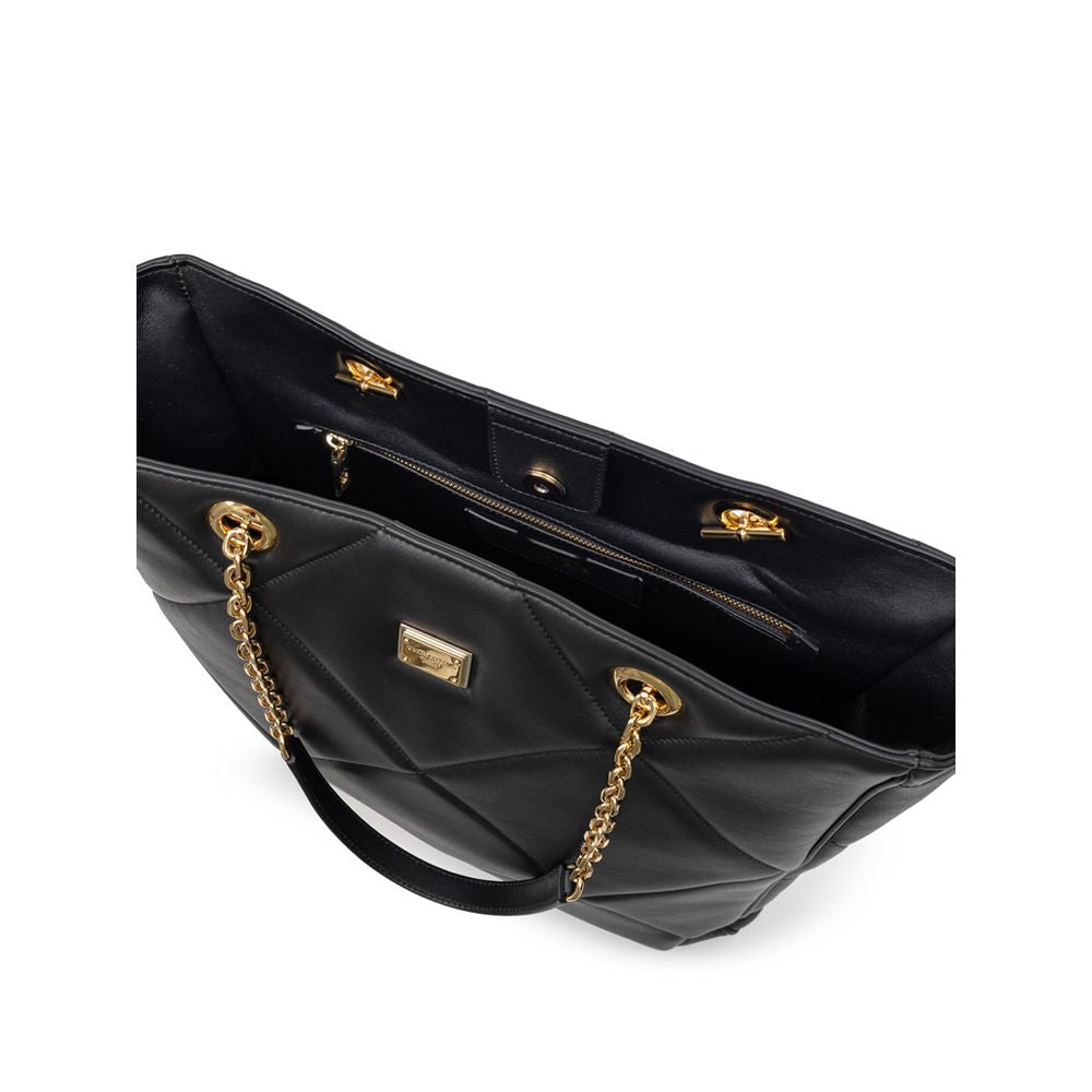 Black Leather Tote Bag