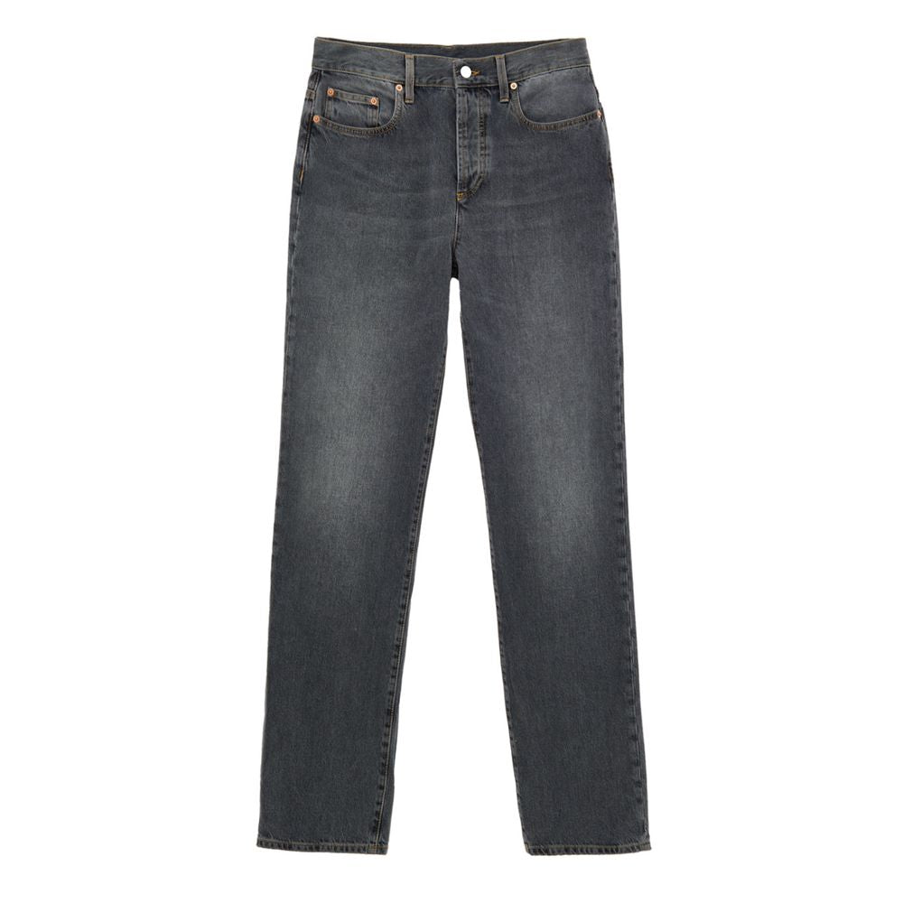 Gray Cotton Jeans Denim