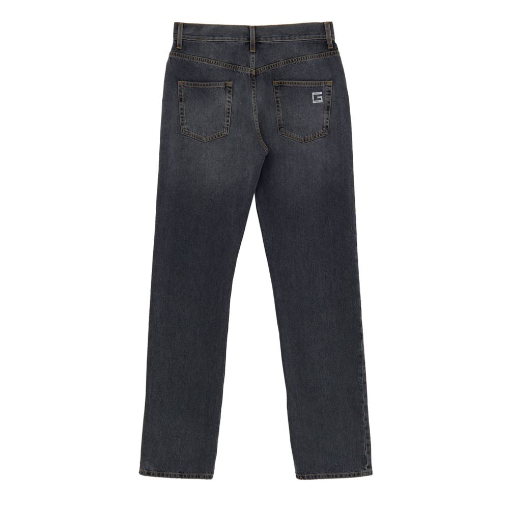 Gray Cotton Jeans Denim
