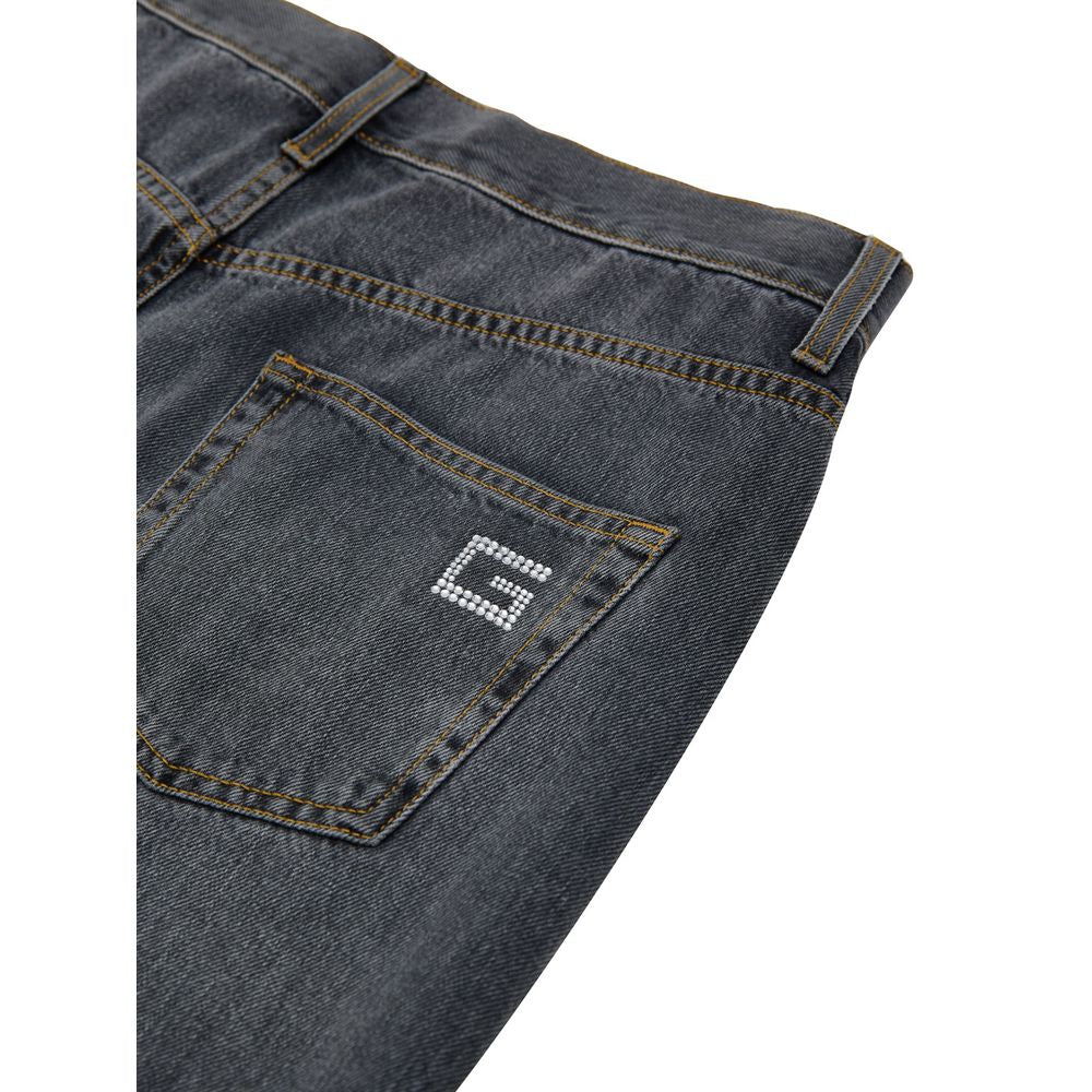 Gray Cotton Jeans Denim