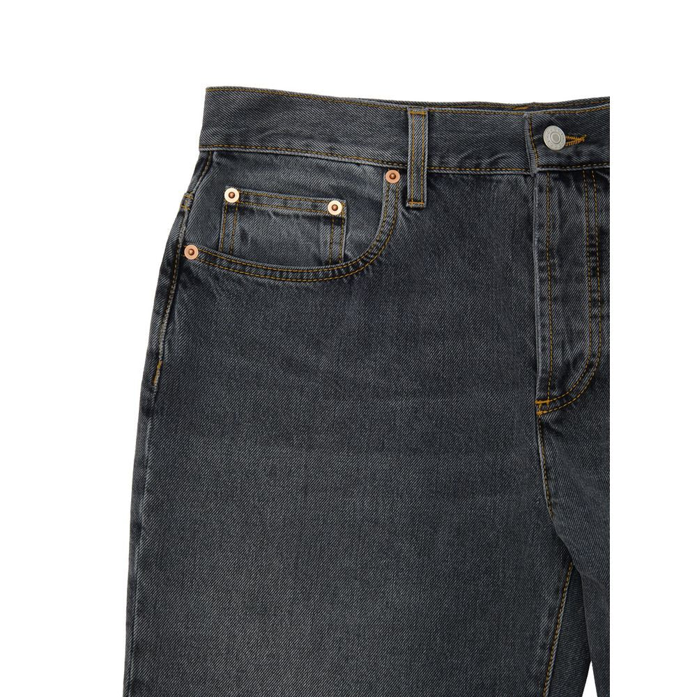 Gray Cotton Jeans Denim