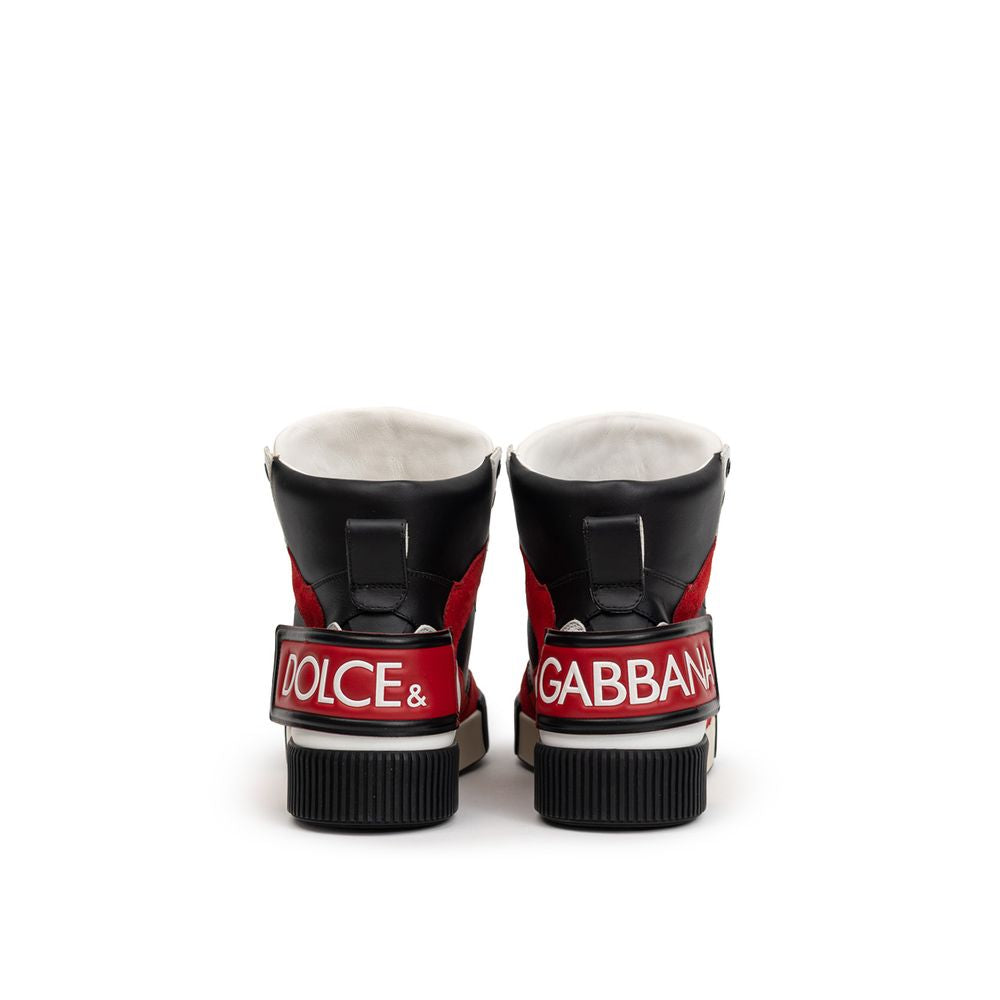 Bicolor Leather High Top
