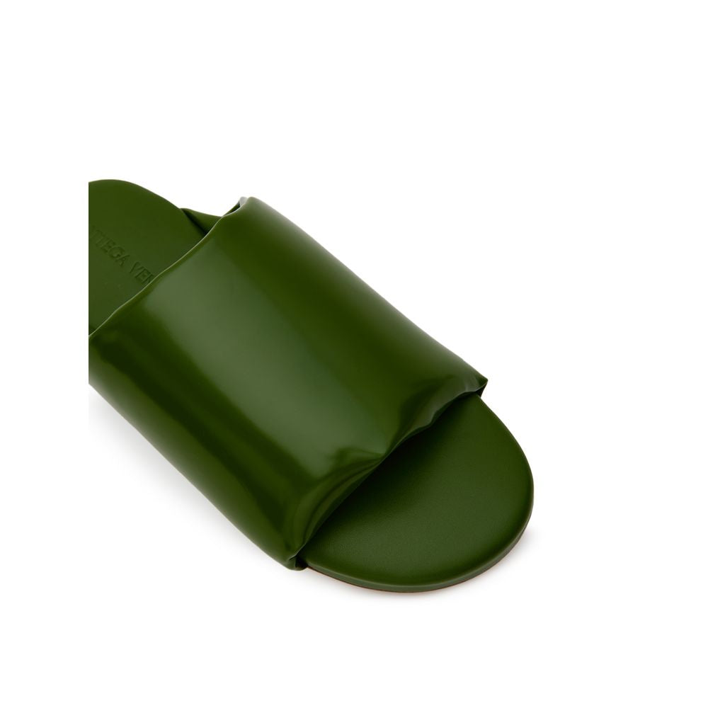 Green Leather Slipper