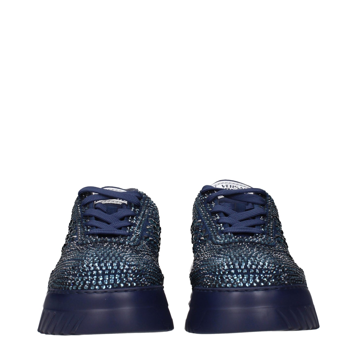 Blue Fabric Chunky Sneakers