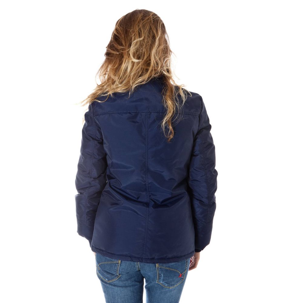 Blue Nylon Jackets & Coat