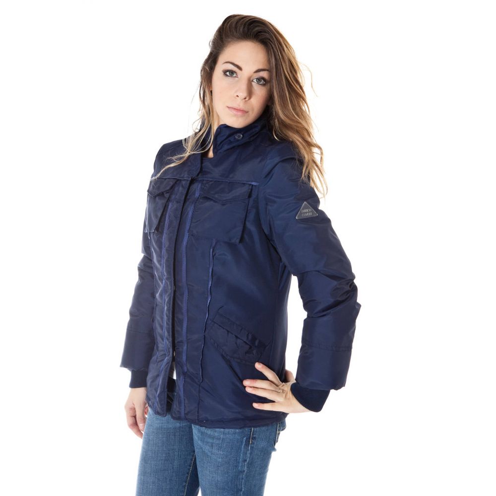 Blue Nylon Jackets & Coat