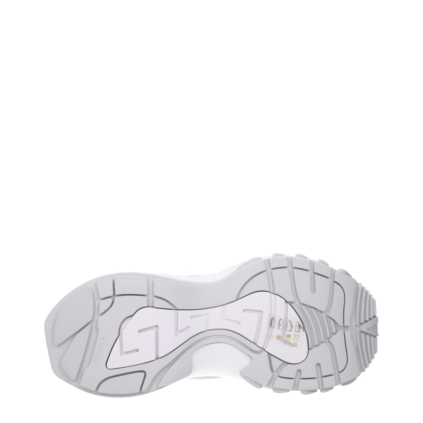 White Fabric Chunky Sneakers