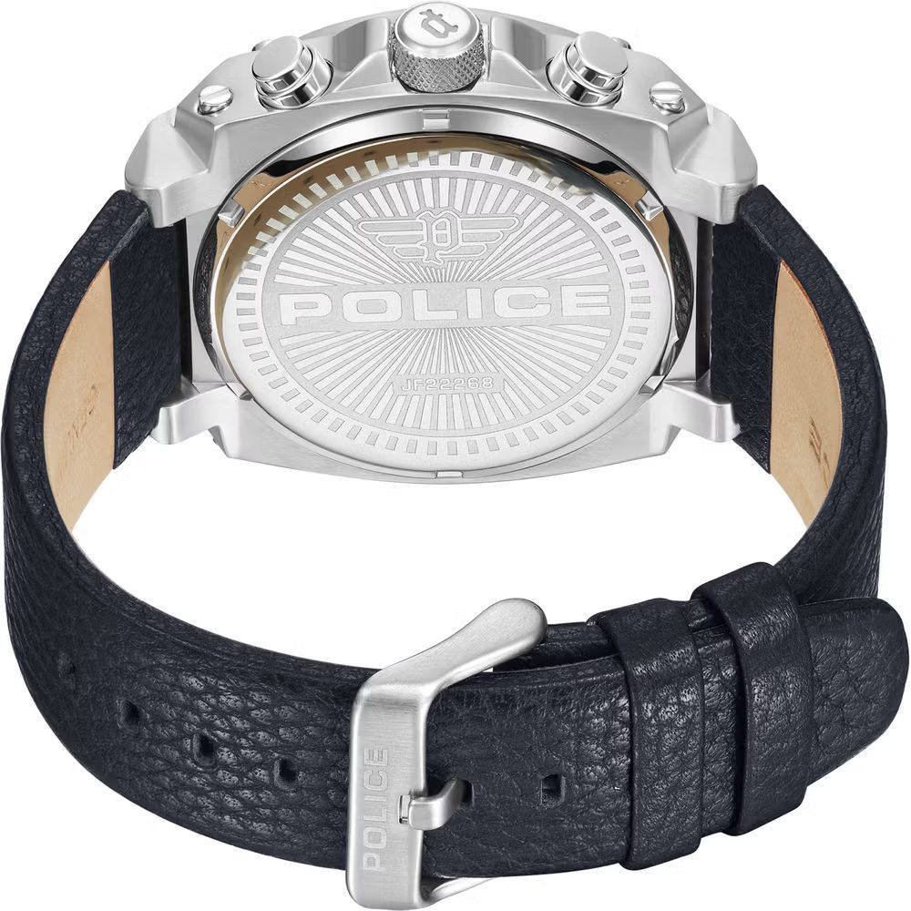 Reloj de piel azul
