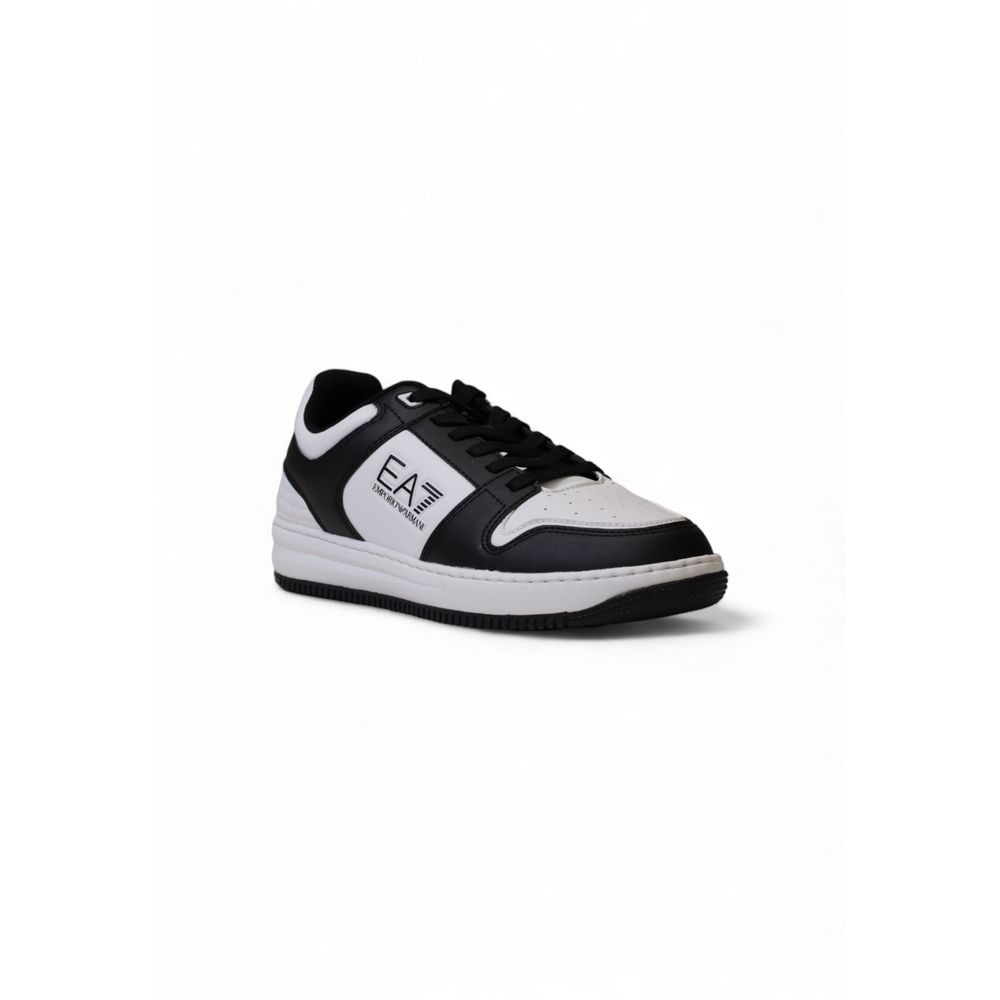 Sneaker de poliéster blanco y negro