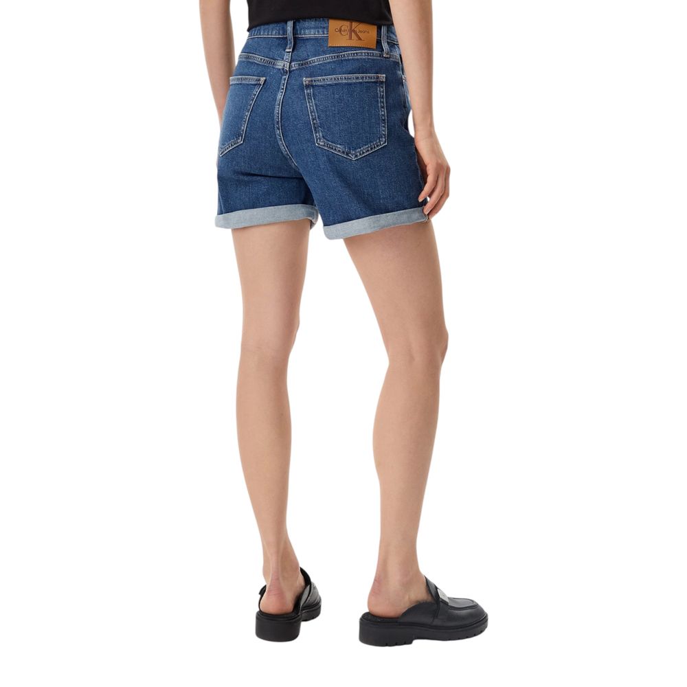 Pantalón corto de algodón azul
