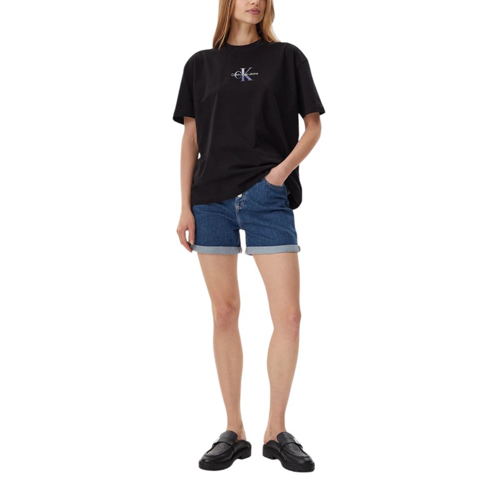 Pantalón corto de algodón azul