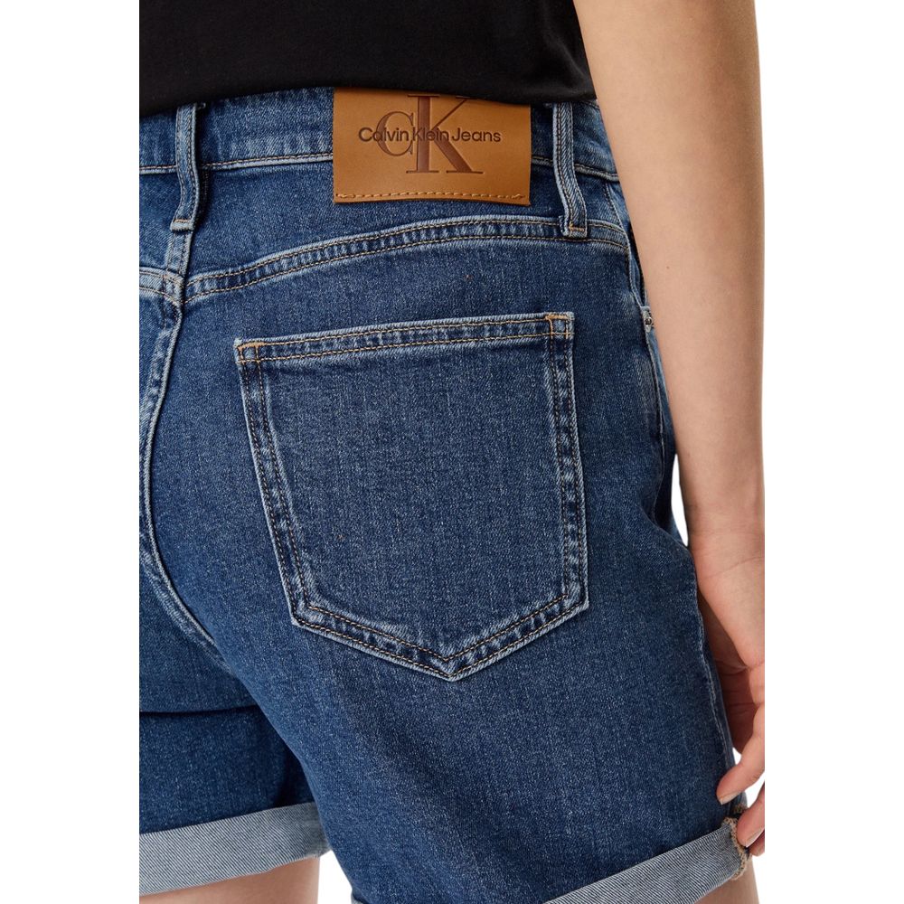 Pantalón corto de algodón azul
