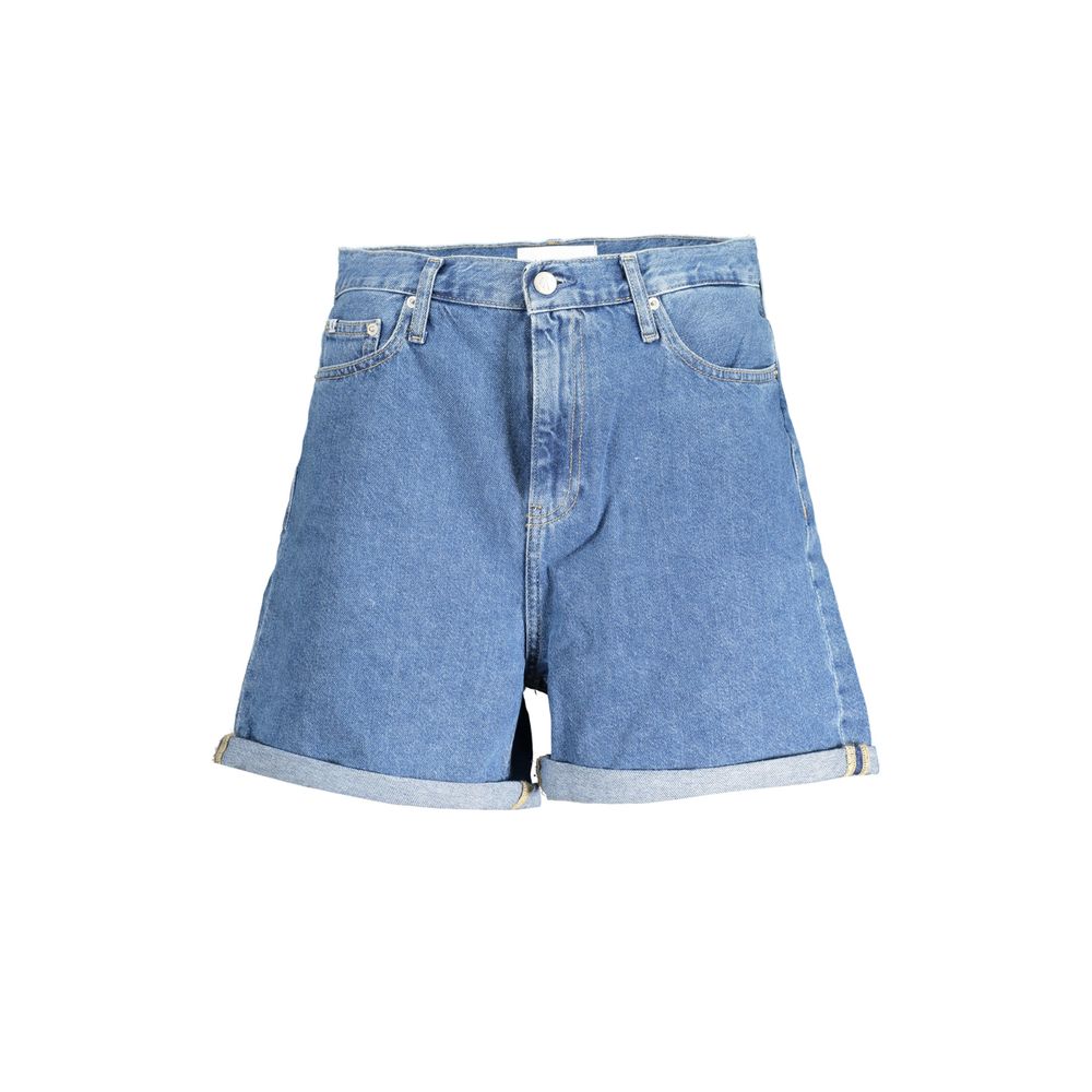 Pantalón corto de algodón azul