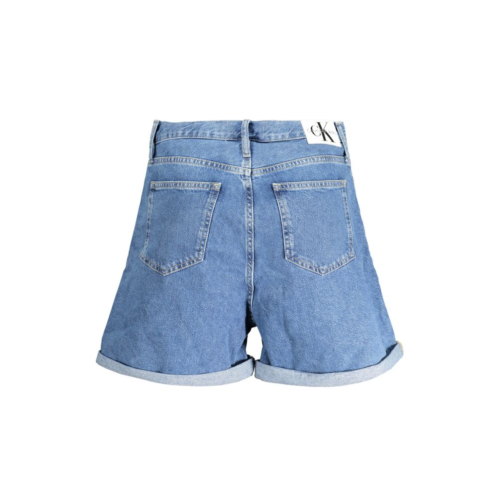 Pantalón corto de algodón azul