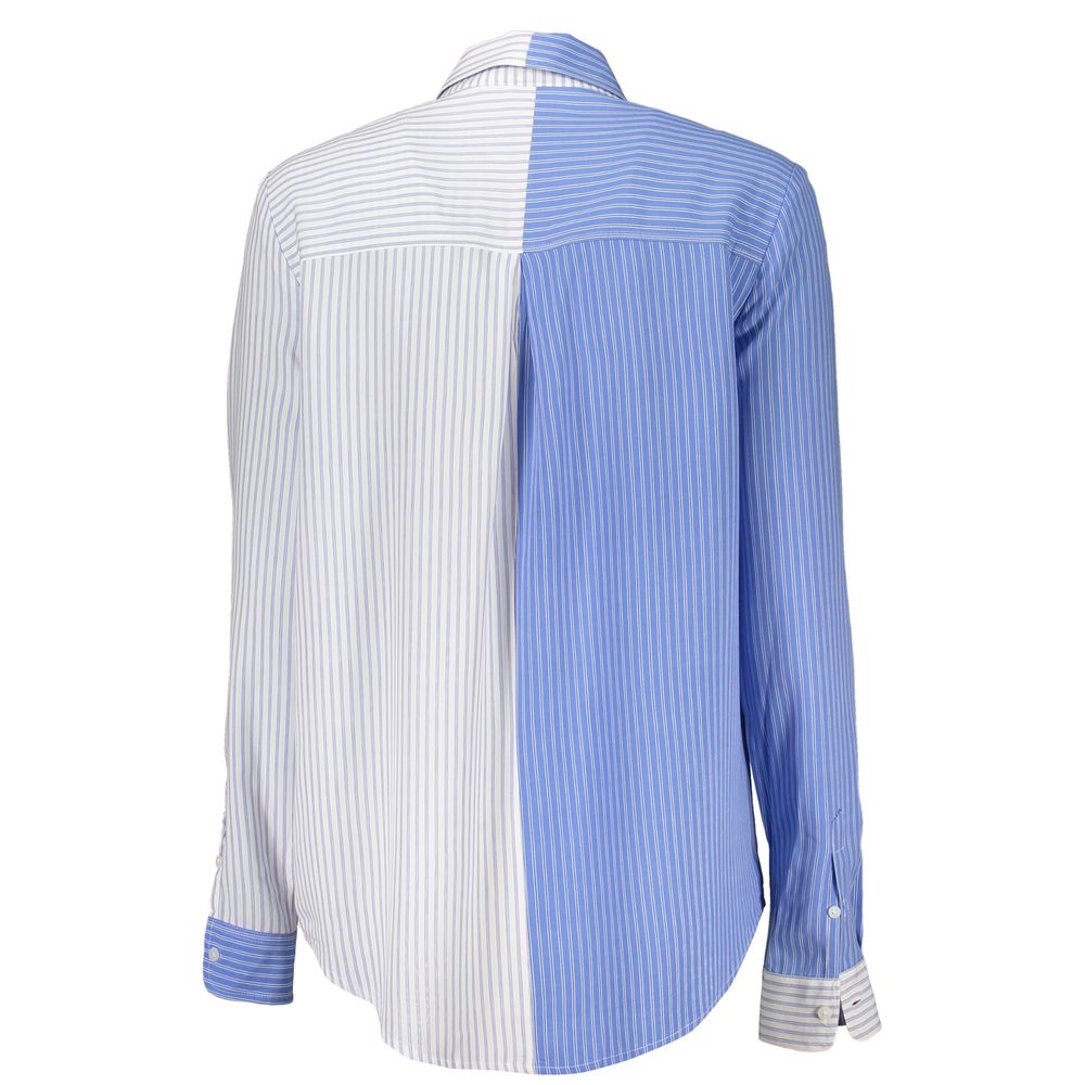 Camisa azul de viscosa