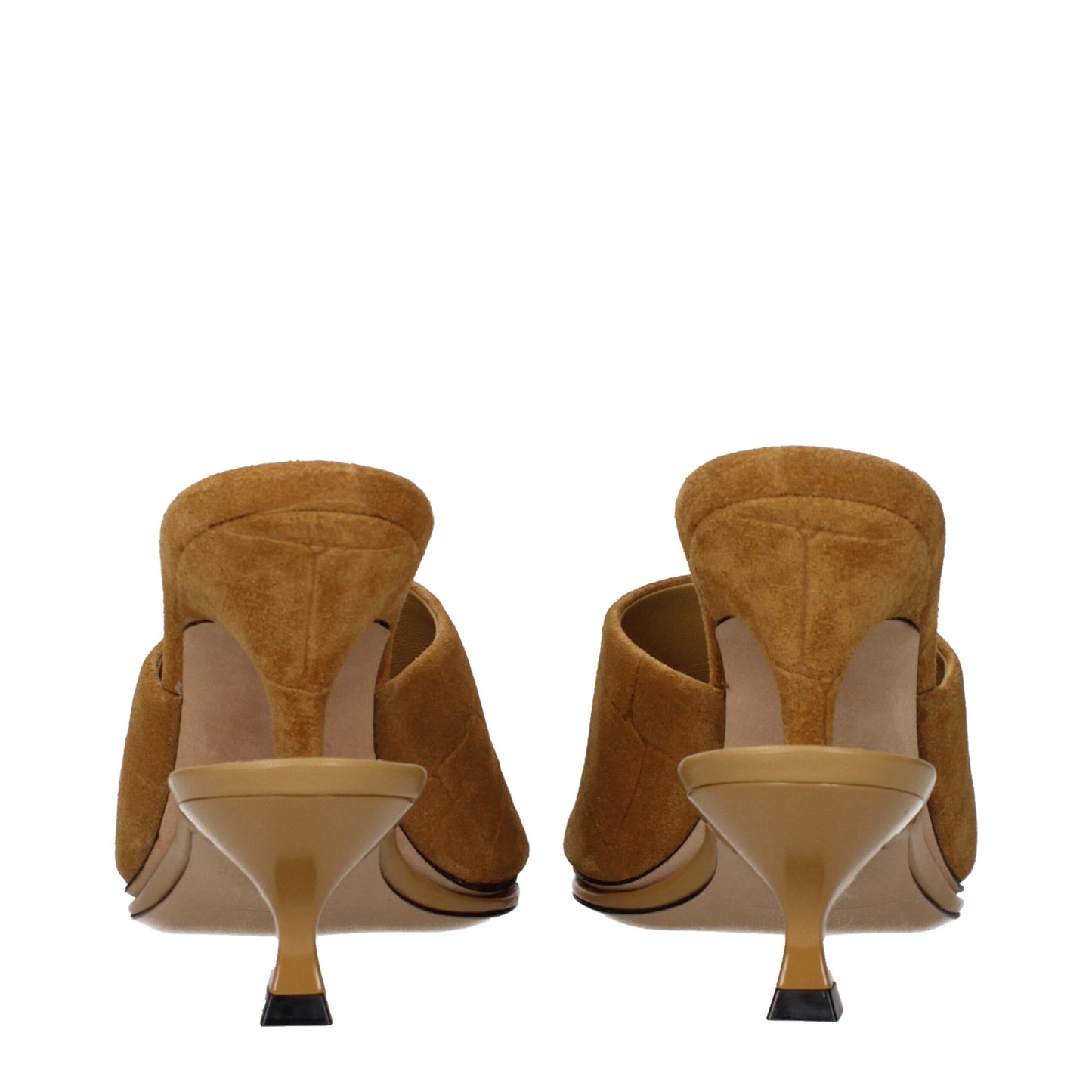 Brown Leather Stiletto Heels Sandals