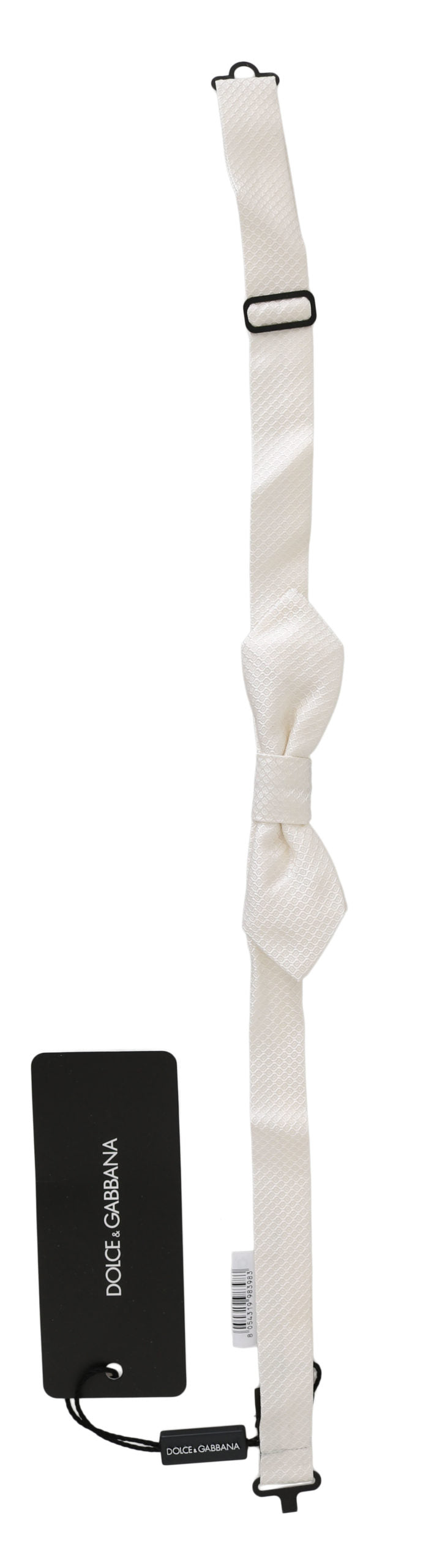 Elegant White Silk Bow Tie