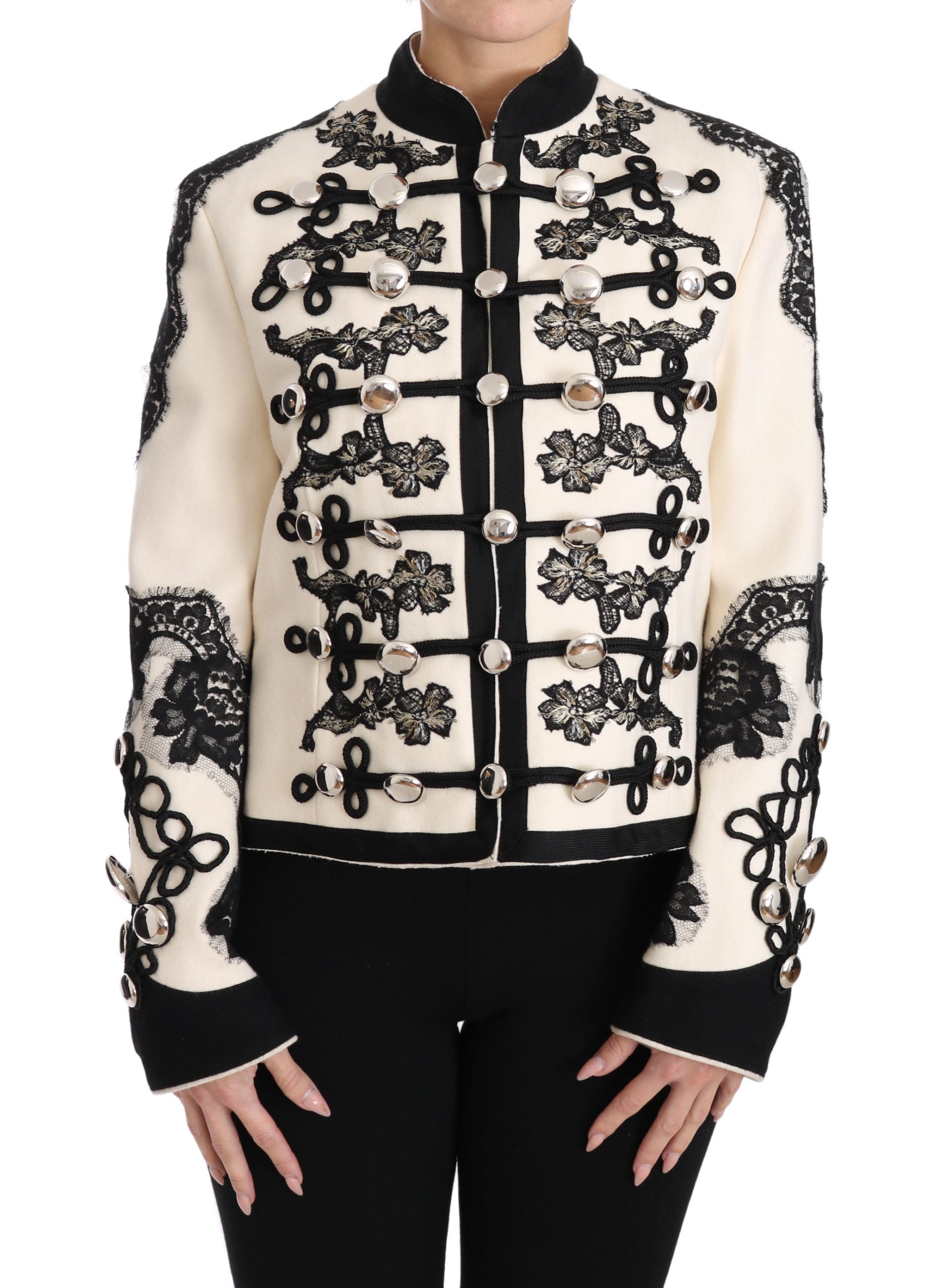 Elegant Off-White Baroque Jacket