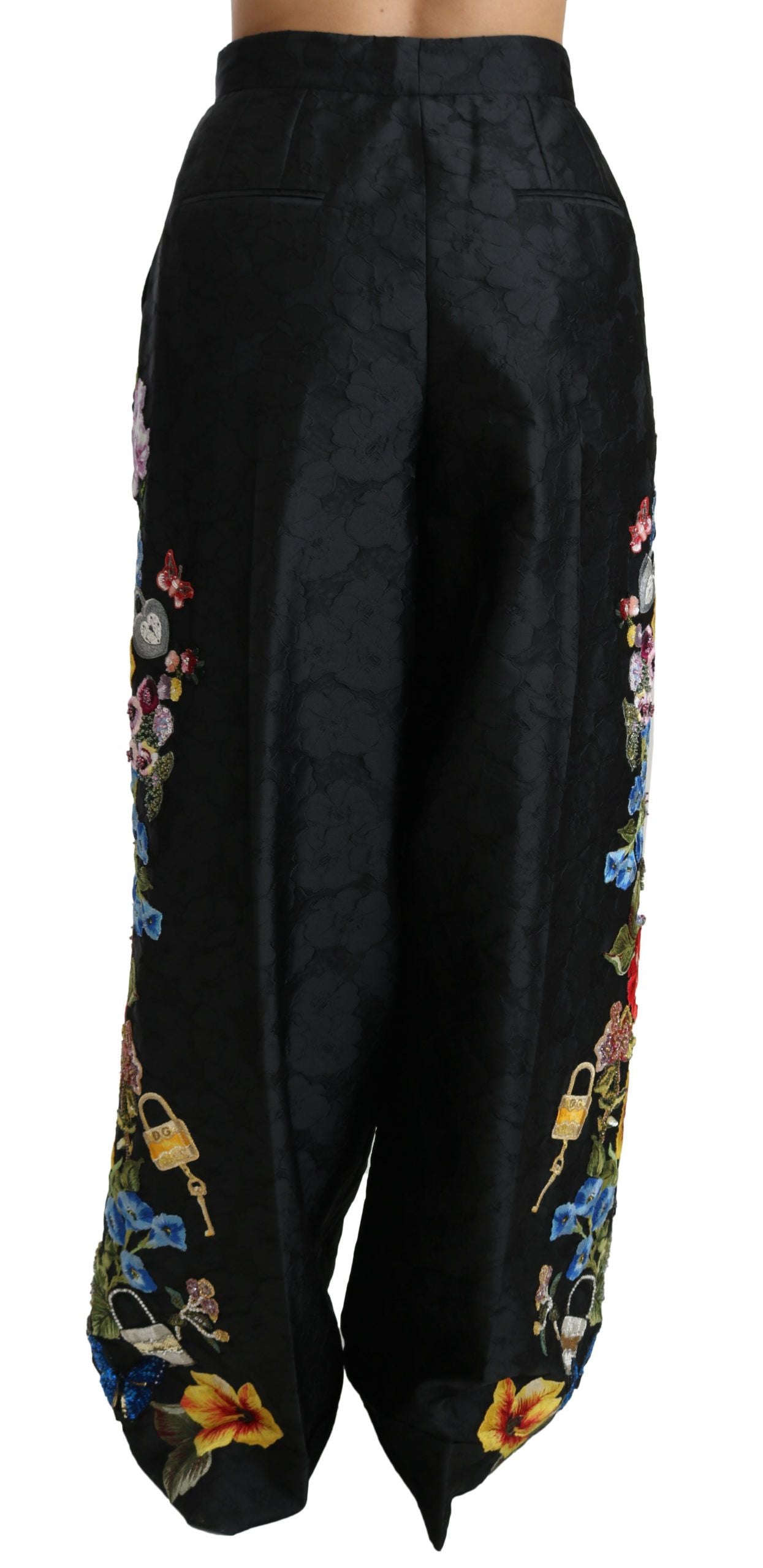 Elegant High Waist Wide Leg Floral Pants