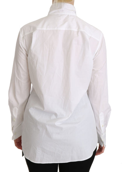 Elegant White Turtle Neck Polo Top