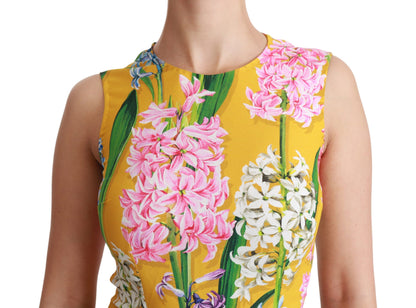 Blusa sin mangas con cuello redondo y estampado floral Sunshine