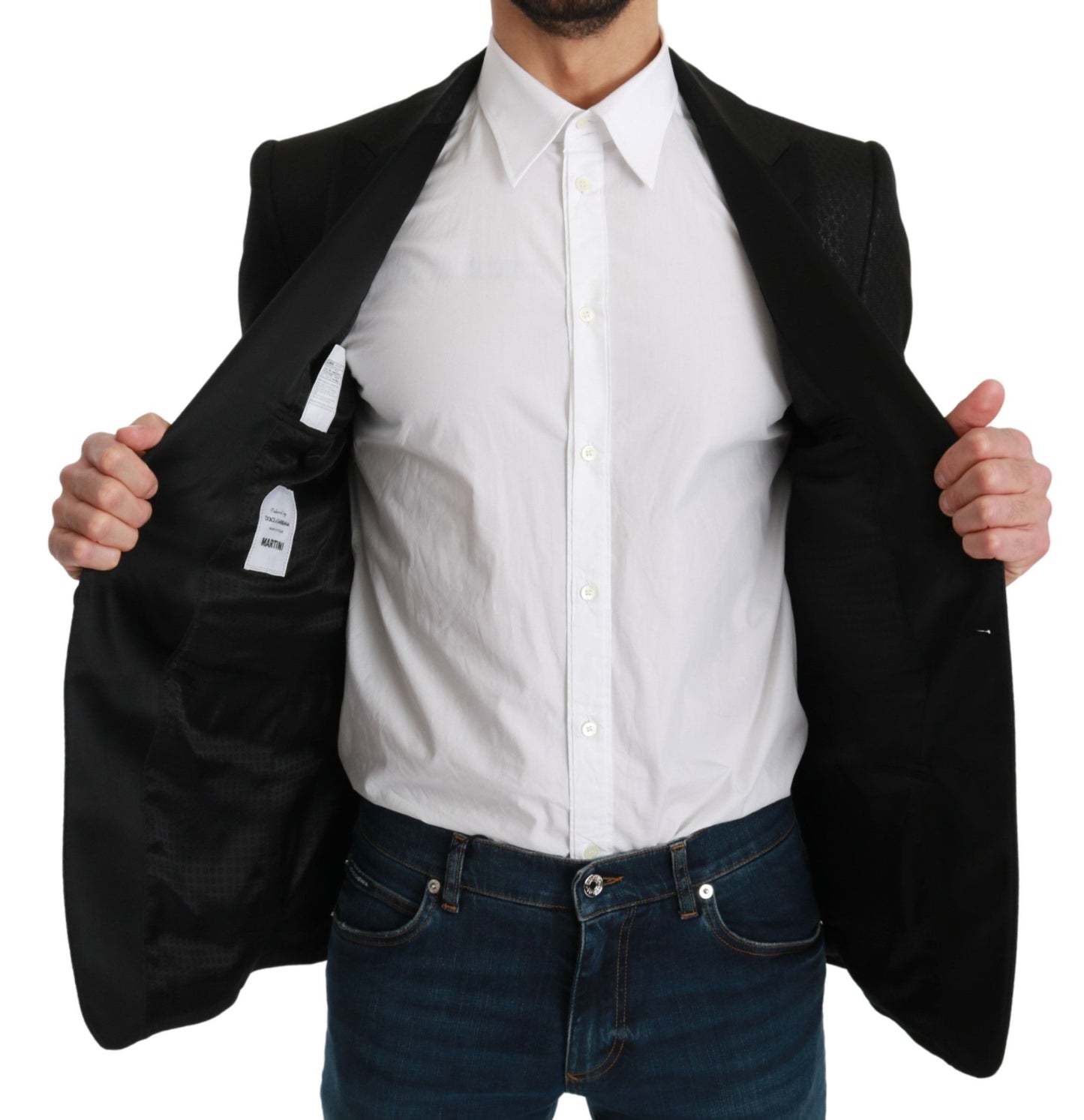 Slim Fit Martini Black Blazer Jacket