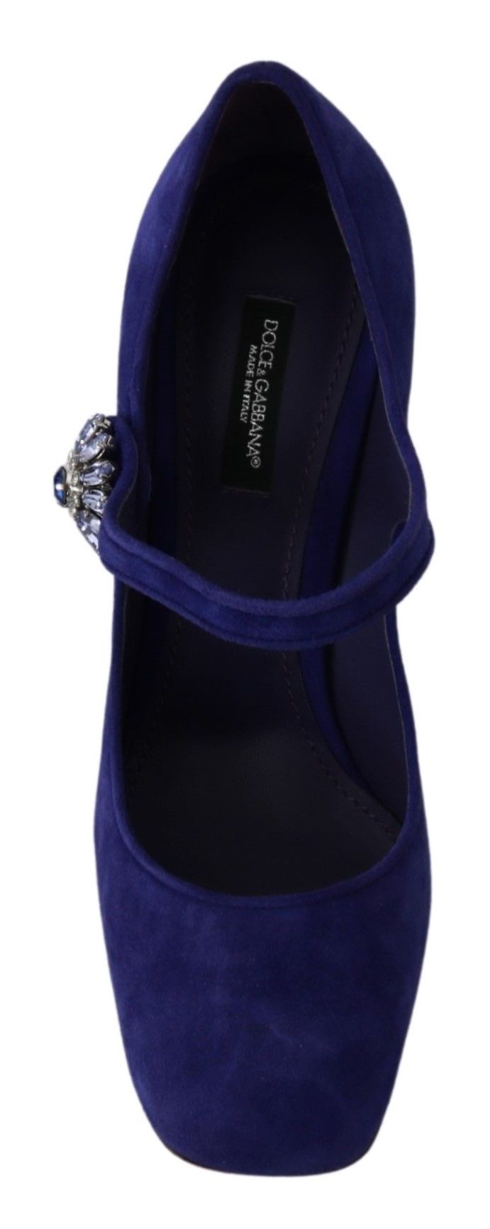 Elegantes zapatos Mary Jane de ante morado