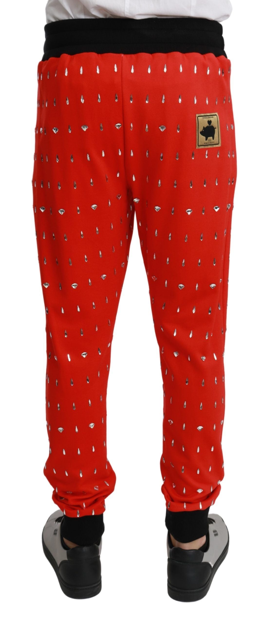 Pantalones deportivos con estampado elegante de hucha roja