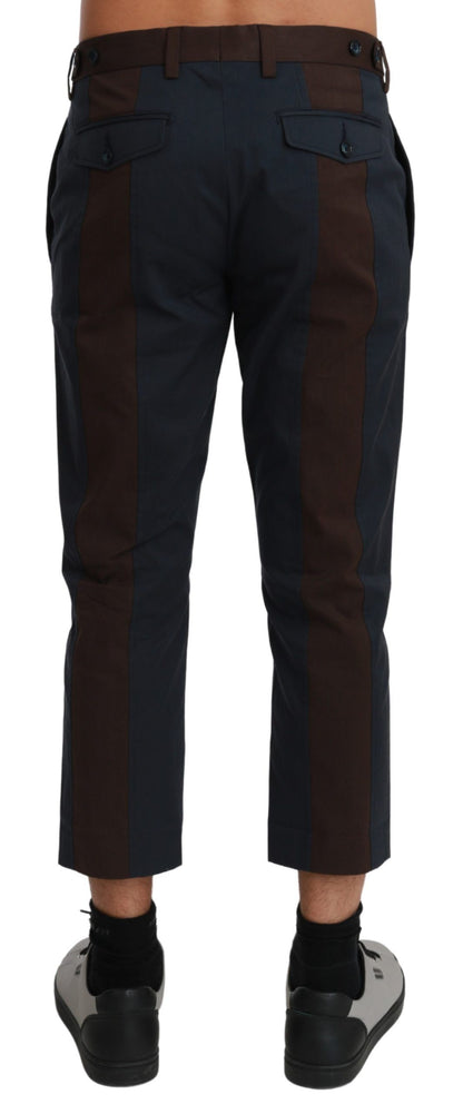 Pantalones casuales elegantes de rayas recortadas