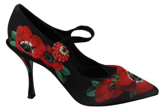 Zapatos Mary Jane con flores y detalle de cristales