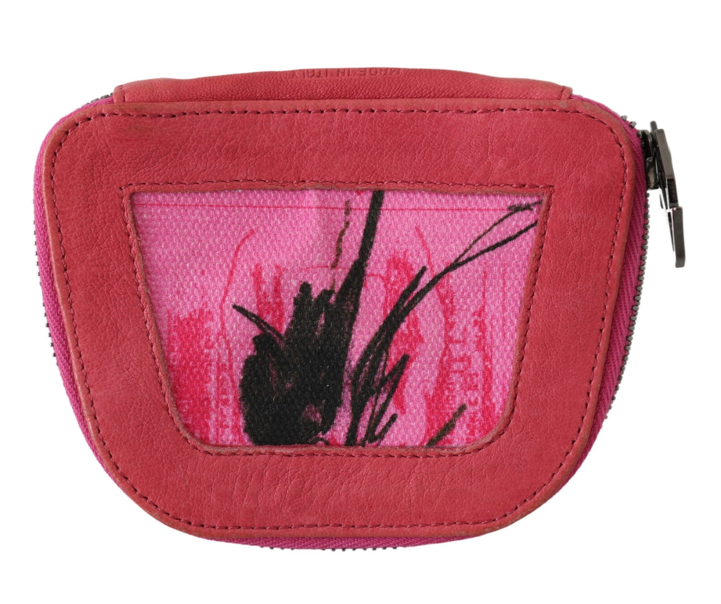 Monedero elegante de tela color rosa