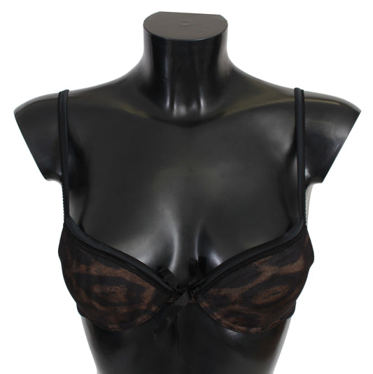 Sujetador push-up con estampado de leopardo sensual