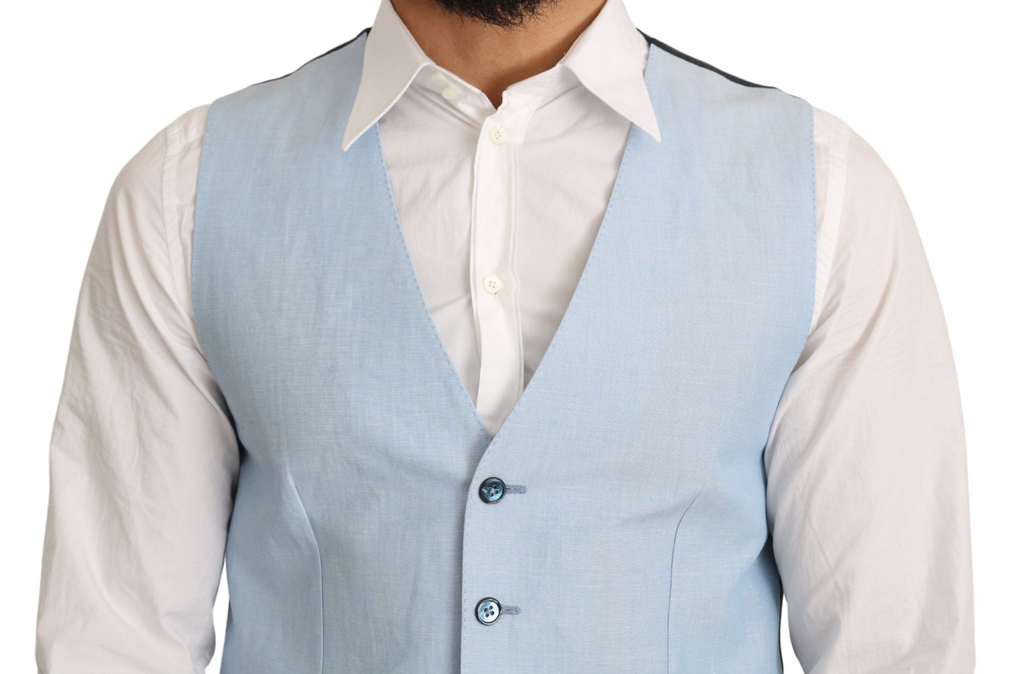 Chaleco formal elegante para hombre en color azul celeste