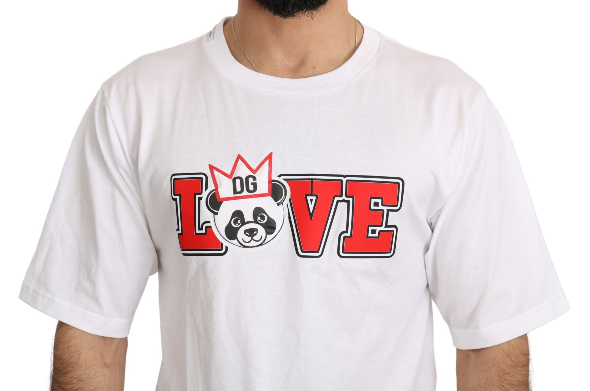 Camiseta de cuello redondo y corte ajustado con el logo de Panda Love