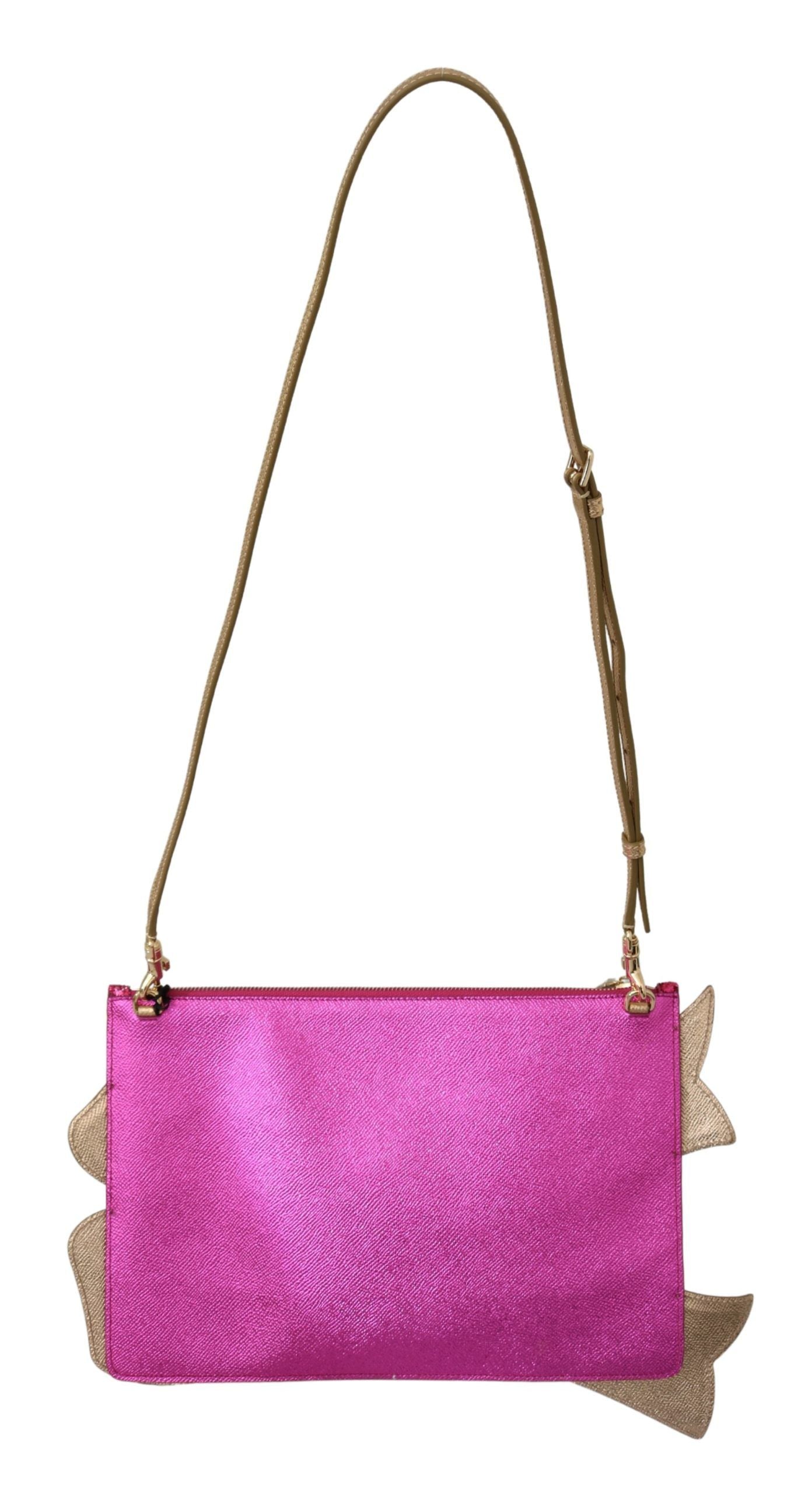 Glamuroso bolso de mano CLEO con purpurina rosa