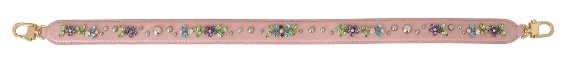 Stunning Pink Crystal Studded Leather Strap