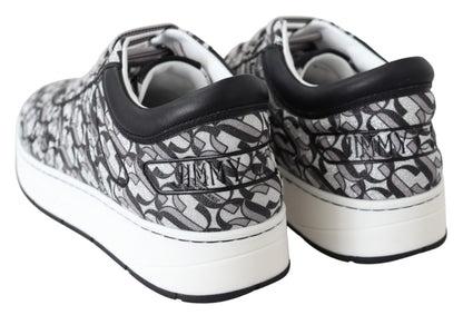 Glittering Slip-On Sneakers - Silver and Black