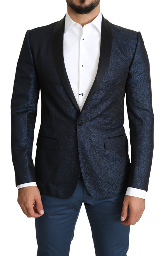 Elegante blazer azul martini de corte entallado