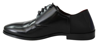 Elegant Black Leather Derby Shoes